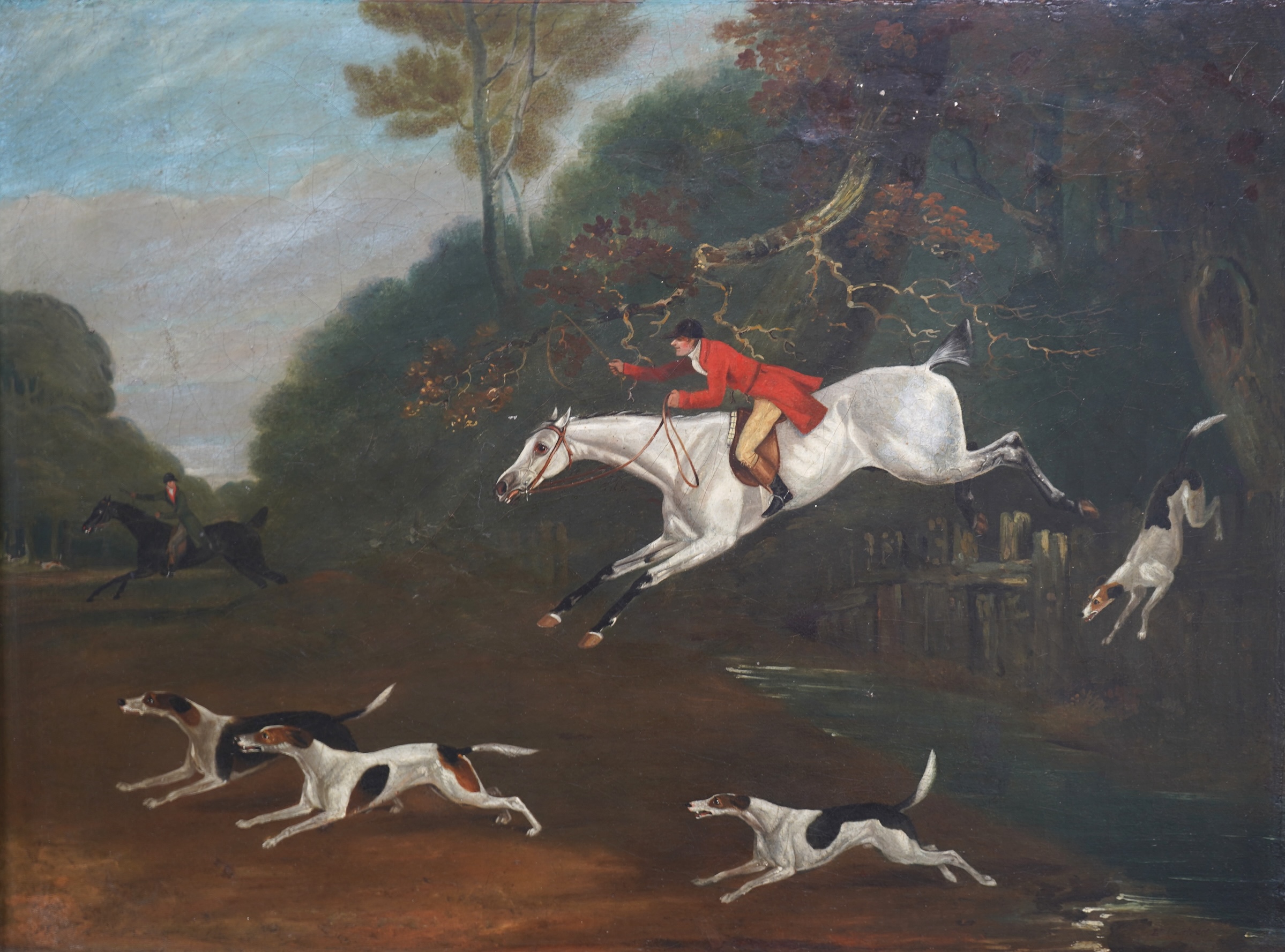 Edwin Cooper of Beccles, (1785-1833), A hunt in full cry